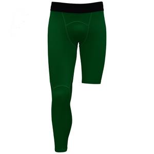 Pantalones de compresión de una pierna para baloncesto, mangas antibacterianas de secado rápido, de elastano/poliéster/algodón estampado, con cintura elástica. - Product Image 1