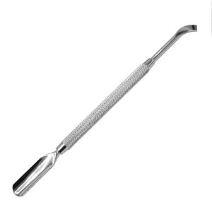 MARI INSTRUMENTS Empujador de Cutículas Profesional de Doble Punta de Acero Inoxidable, Angulado y Plano, con Cuchara Ancha para Salón de Manicura - Product Image 3
