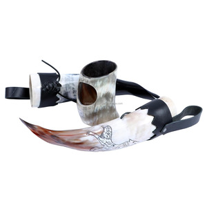 Authentic Polished Viking Drinking Mug Made From Buffalo Horn Custom Tankard with Waterproof Feature for Medieval Festivals <b>Bars</b> - Product Image 6