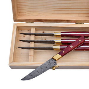 Cuchillos para carne de acero de Damasco de espiga completa, de calidad premium - Product Image 2