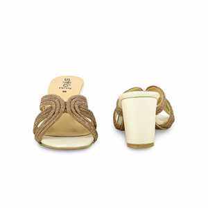 Pantoufle de fantaisie d'or pour des femmes - Product Image 2