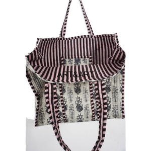 Bolso de mano acolchado de algodón con estampado de flores para mujer, bolso hecho a mano Vintage único para mujer, elegante dama de honor, hombro a la moda - Product Image 5