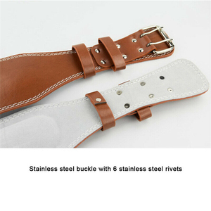 High Quality Cowhide Weight Lifting <b>Belt</b> with Metal Buckle Non-Slip Breathable Unisex Customizable for Gym & Bodybuilding - Product Image 5