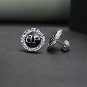 Customized Letter Moissanite Diamond Studs <b>Cufflinks</b> DOPE JEWELLS in 925 Sterling Silver For Men - Product Image 2