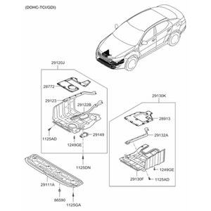 Repuesto Nuevo para Auto y Camioneta Sonata, Lado Derecho 291202T300 - Product Image 2
