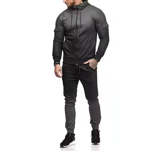 Ensemble de survêtement unisexe en coton pour homme, style streetwear, avec logo personnalisé imprimé, respirant, grandes tailles, col à capuche, hiver, 2-en-1 - Product Image 4