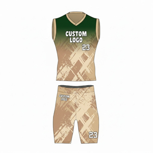 Conjunto de Chaleco sin Mangas y Pantalones Cortos Sublimados para Hombre, Estampado Geométrico, Ajustado, Transpirable, Ropa Deportiva de Poliéster - Product Image 1