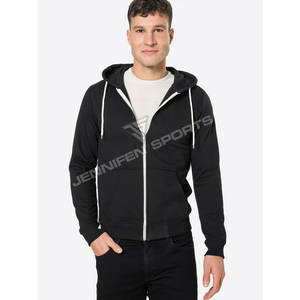 Manufacturer Wholesale Quality 100% Cotton Winter <b>Black</b> Vintage Streetwear 350 GSM Terry Hip Hop Oversize Zip-Up <b>Hoodie</b> - Product Image 2