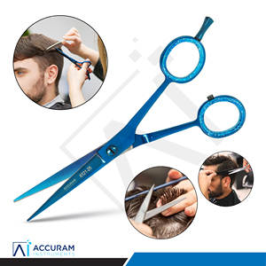 Tijeras de Peluquería Profesionales Accuram, Ecológicas, Reutilizables, de Acero Inoxidable, con Filo de Cuchilla, para Salón de Belleza, Corte y Estilismo de Cabello - Product Image 3