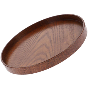 Oval <b>plate</b> Round Wooden Serving Tray Handmade Bohemian Engraved Design Solid Color Dishes & <b>Plates</b> Round Wooden - Product Image 3