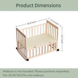 Cuna de Madera para Bebé, Cuna Colecho, Madera Natural, Venta al por Mayor en India - Product Image 3