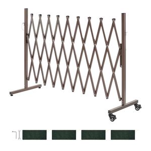 Barriera di sicurezza espandibile da 3 metri con ruote bloccabili e design pieghevole - Product Image 1