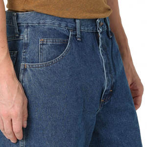 Jeans Ajustados Personalizados al por Mayor para Hombre, con Logotipo Frontal, Lavado Medio, 100% Algodón, Secado Rápido, Pantalones Casuales de Mezclilla - Product Image 5