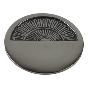 Tapete Redondo de Color Oscuro, Ideal para Decoración del Hogar, Hoteles y Restaurantes, con Acabado Plateado, Diseño de Posavasos - Product Image 4