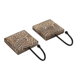 ไม้แขวนเสื้อไม้ทำมือแบบชั้นเดียวติดผนัง สำหรับแขวนเสื้อแจ็คเก็ต ผ้าเช็ดตัว และตะขอแขวนประตู - Product Image 1