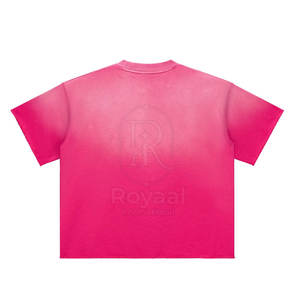 Ropa Casual en Pakistán, Camiseta de Algodón 100% de Corte Holgado con Estampado Desgastado por el Sol para Hombre, Precio al por Mayor, Camiseta con Efecto Desgastado por el Sol - Product Image 2