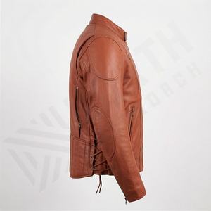 Veste en cuir pour moto NAI-0529A, manteau de motard tendance, vente en gros directe d'usine, vêtements de protection pour la conduite, couleur personnalisable - Product Image 3
