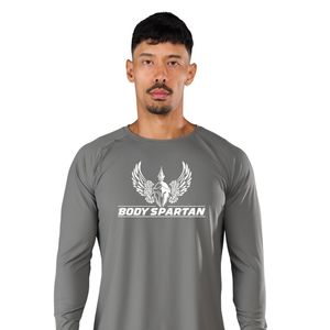 Camiseta Deportiva de Manga Larga para Hombre, Color Gris Acero, Ajuste Atlético Premium, para Correr, Gimnasio, Fitness, Ropa Deportiva de Alto Rendimiento - Product Image 2