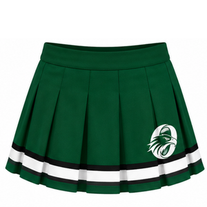 Ensemble uniforme de cheerleading blanc et vert, haut à manches courtes, jupe plissée, vêtements de sport d'équipe, tenue d'entraînement performante, vêtements de compétition - Product Image 4