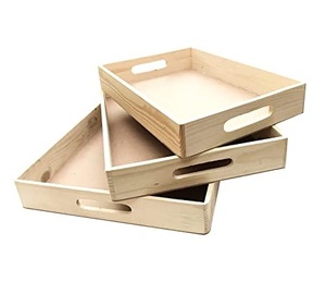 Bandeja Redonda Ajustable de Madera de Acacia para Servir Té y Café, Bandeja de Almacenamiento de Alimentos de Madera, Venta Directa de Fábrica - Product Image 6