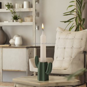 Centros de mesa de inspiración vintage Portavelas de cemento versátiles con velas de fragancia vacías Decoración de manto - Product Image 3