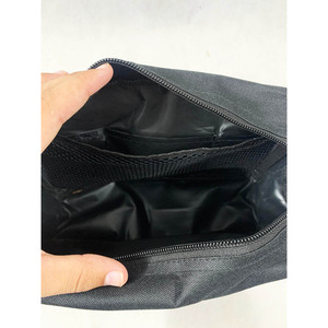 Black Cosmetic Bag Custom Logo Zipper <b>Makeup</b> <b>Case</b> Lightweight Travel Toiletry Pouch for Daily Use - Product Image 4