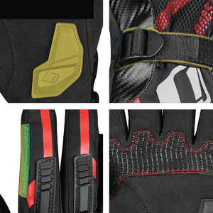 Gants de course unisexes en cuir PU pour motocross, utilisation en extérieur, demi-doigts, avec sangle de poignet réglable pour activités de plein air - Product Image 6