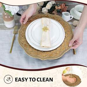 Assiette de présentation en verre de luxe ronde décorative pour la décoration de table d'hôtel, de banquet et de restaurant - Product Image 6