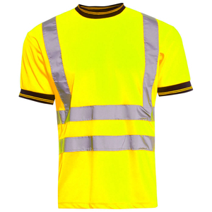 Vêtements de travail haute visibilité, chemises réfléchissantes pour la sécurité dans la construction, légères, respirantes, col rond, logo personnalisé, fabrication OEM - Product Image 6