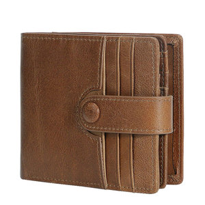 Classic Genuine Leather <b>Wallet</b> with Polyester Lining Lightweight Soft Durable Material for Comfortable Handling Cards Cash Coins - Product Image 1