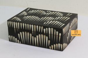 Mother of Pearl Decorative Wood Napkin Tissue Holder Box Bone Inlay <b>Storage</b> Box for <b>Table</b> or Home Use for Hotels - Product Image 4