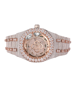 Reloj de Diamantes Moissanite Personalizado OEM ODM para Hombre, Reloj de Pulsera con Incrustaciones Completas de Piedras VVS - Product Image 1