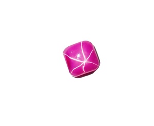 Rubis Étoilé Rouge Carré 6x6 mm 1,5 Carat Créé en Laboratoire Poli Opaque Cabochon avec Effet Étoile à 6 Branches pour la Fabrication de Bijoux - Product Image 1