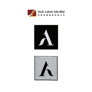 Etiquetas personalizadas premium de damasco tejido con borde cortado a láser, lavables, cuadradas, para bolsas de ropa, con logotipo de marca, estilo Selangor - Product Image 2