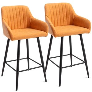 Set of <b>2</b> Dining Chair Elegant <b>Bar</b> <b>Stools</b> for Comfort and Style - Product Image 1