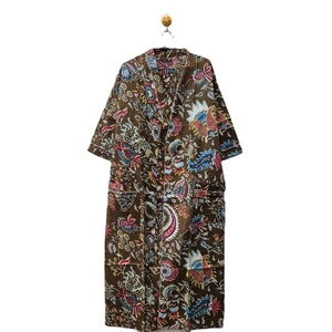 Kimono Japonés Hecho a Mano de Algodón para Mujer, Estampado Floral, Bordado a Mano, Transpirable, Cintura Elástica, Prenda de Playa Única - Product Image 2