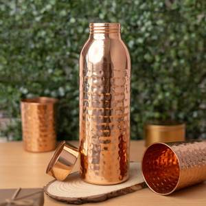<b>Copper</b> Hydration <b>Bottle</b> for Gym Fitness Yoga Lifestyle <b>Drinking</b> <b>Bottle</b> for Healthy Daily Hydration - Product Image 6