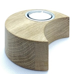 Wooden <b>Tea</b> Light Holder Half Moon Shape Natural Wood Home Decoration <b>Candle</b> Stand - Product Image 2