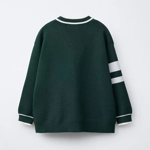 Cárdigan Casual para Hombre con Cuello en V, Cachemira Pura Cepillada, Tejido Liso con Diseño de Bolsillo con Botón y Parche, Estilo Ajustado - Product Image 4