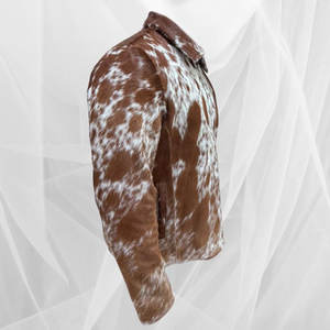 Chaqueta de cuero genuino de vaca personalizada al por mayor con estilo clásico y acabado duradero para hombre, ideal para invierno. - Product Image 4