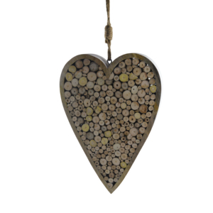 Wood Hanging Pieces Heart Shaped Festive Supplies With Custom Size for Hanging Use Perfect Home Indoor and Christmas Decor - Product Image 1