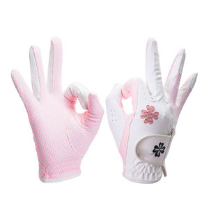 Gants de golf d'hiver personnalisés blancs en cuir véritable souple, protection UV, sangle de poignet réglable, préhension supérieure pour hommes - Product Image 4