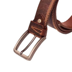 Cinturón Clásico de Cuero Genuino y Aleación para Hombre, Transpirable, Cómodo, Ligero, Duradero, Perfecto para Oficina o Uso Casual - Product Image 5