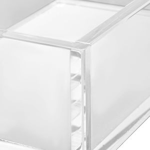 Portatovaglioli in Acrilico Trasparente 9,1 X 5,5 X 2,6 Pollici, Vassoio Porta Asciugamani per Bagno con Apertura a U, Porta Carta Monouso - Product Image 3
