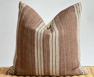 100% Cotton Woven Vintage Striped Fringe Cushion <b>Cover</b> | Boho Decorative <b>Throw</b> Pillow <b>Cover</b> | Handmade Square Zipper Closure - Product Image 1