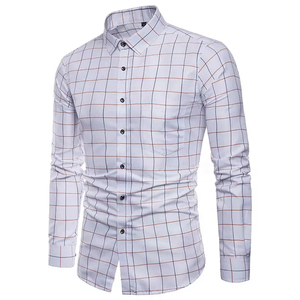 Chemises habillées coupe classique, service OEM, manches longues, en polyester/coton, décontractées, boutonnées, anti-plis, en tissu satiné, pour la plupart des modèles les plus populaires - Product Image 3