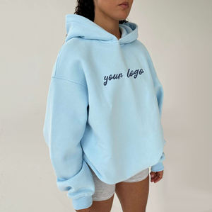 High Quality Embroidered Custom Logo Heavyweight Breathable Windproof Autumn Winter Pullover Hoodie Women Oversized - Product Image 6