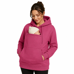 Hoodie personnalisé pour femme, doux, à manches longues, pour l'hiver, avec poche frontale, écologique, en polyester et coton 400-500 GSM - Product Image 5