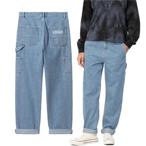 Pantalon cargo baggy slim fit sur mesure pour homme, jeans tendance fabriqués au Pakistan, confortables et à prix raisonnable - Product Image 1