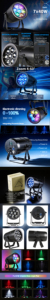 Luz par de aluminio Bee Eye de 7X40W con control puntual para discotecas, bares y clubes nocturnos - Product Image 3